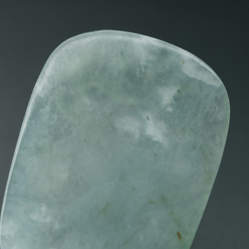 天然糯冰种淡晴水翡翠吊坠-红掌柜