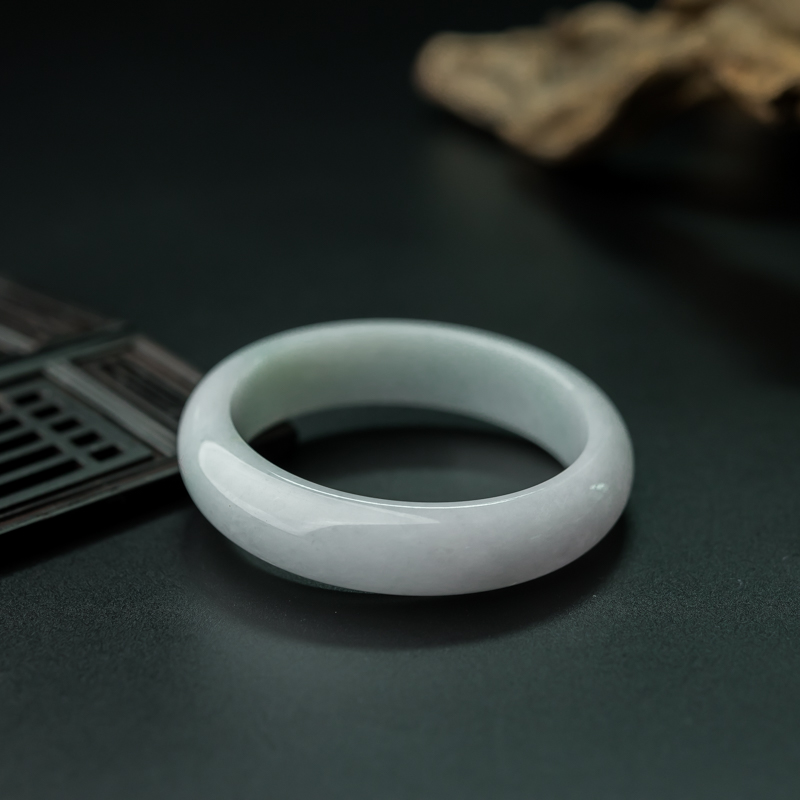 缅甸糯种翡翠平安镯-红掌柜