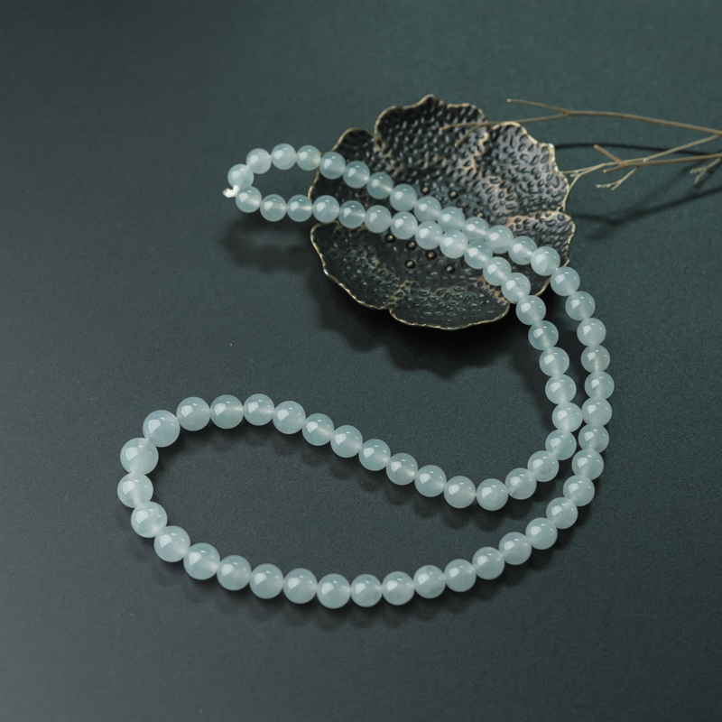 缅甸天然翡翠项链-红掌柜