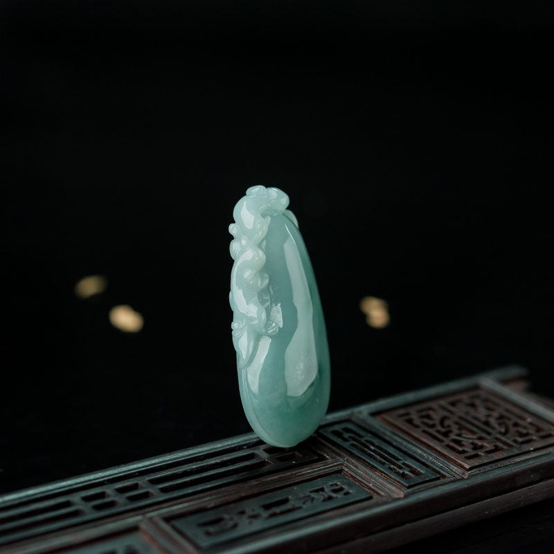 糯种翡翠福瓜吊坠-红掌柜