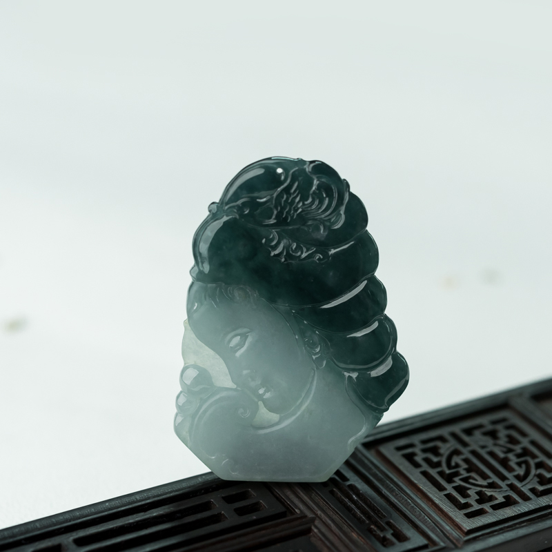 糯种飘翠翡翠阿诗玛吊坠-红掌柜