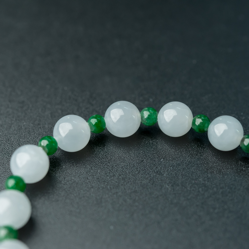 糯冰种翡翠手链-红掌柜