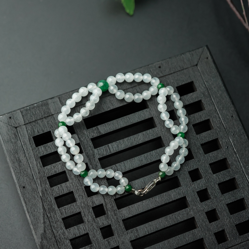 缅甸天然翡翠手链-红掌柜