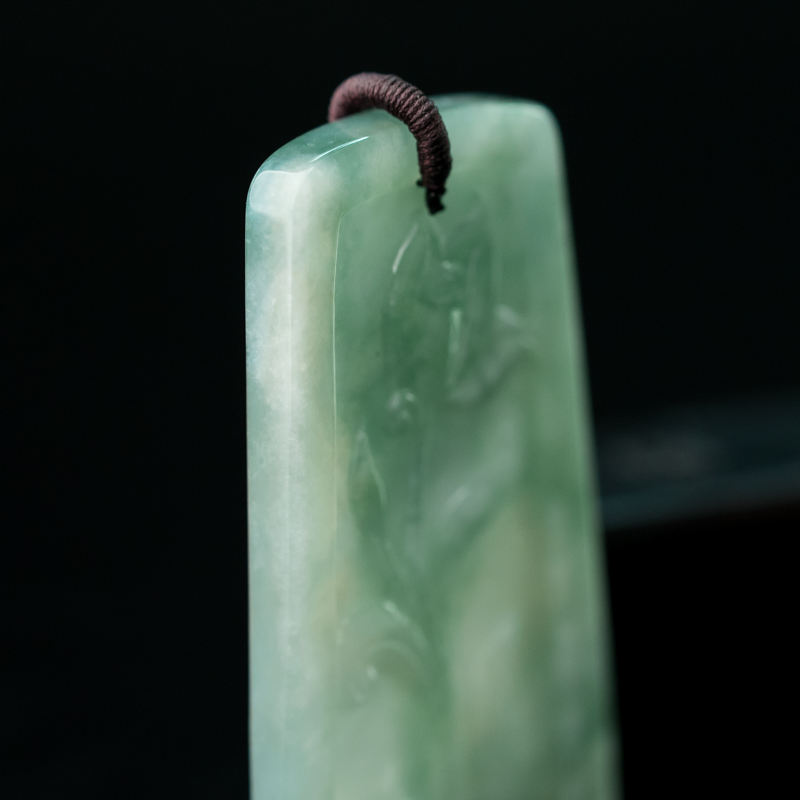 缅甸天然糯种翡翠年年有余吊坠-红掌柜