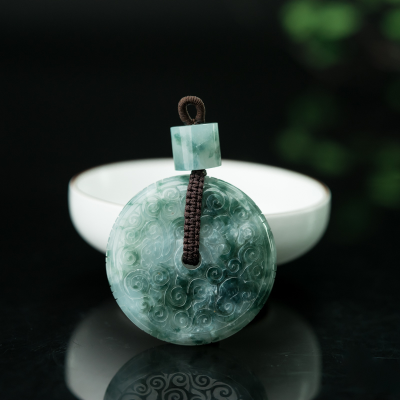 翡翠平安扣吊坠-红掌柜