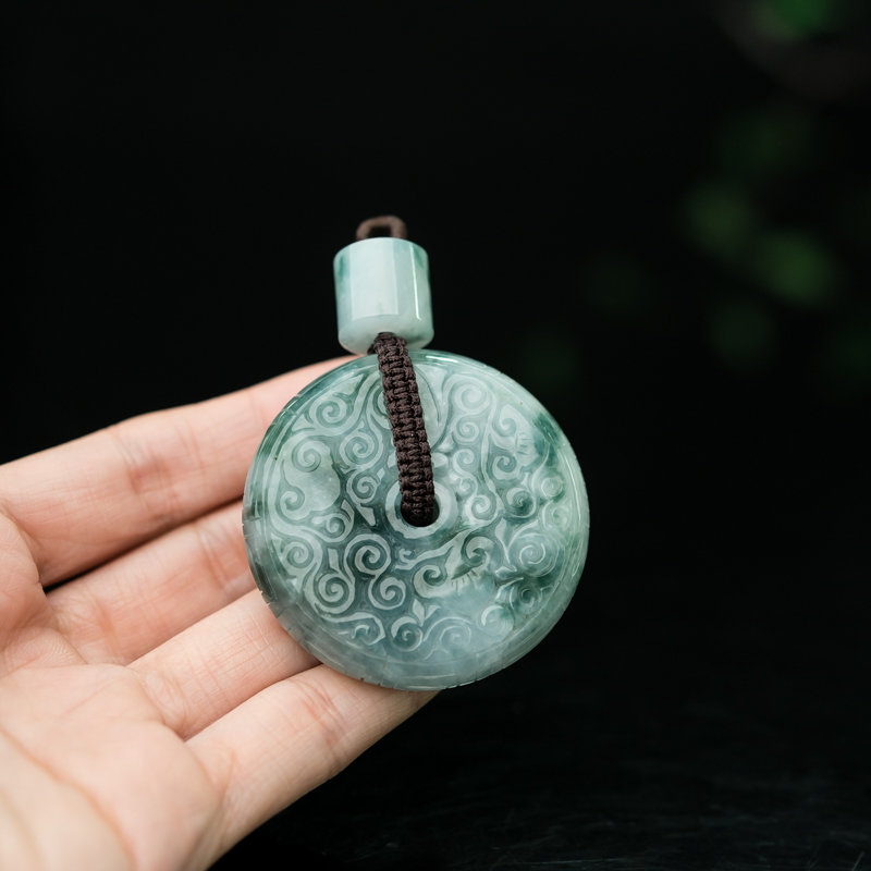 糯种翡翠平安扣-红掌柜