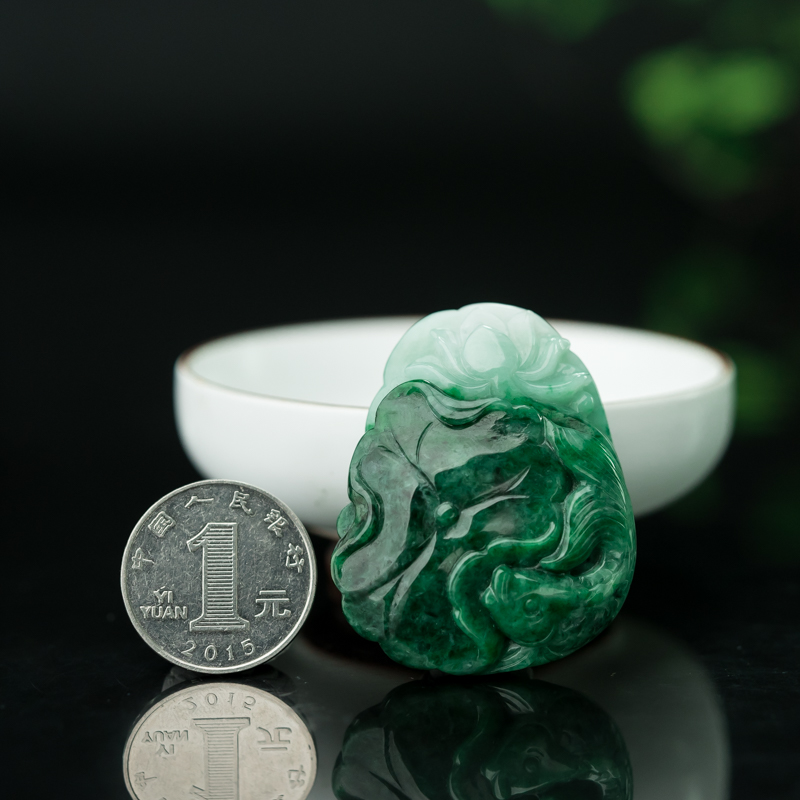 糯种翡翠年年有余-红掌柜