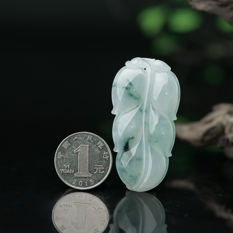 缅甸翡翠大业有成吊坠-红掌柜