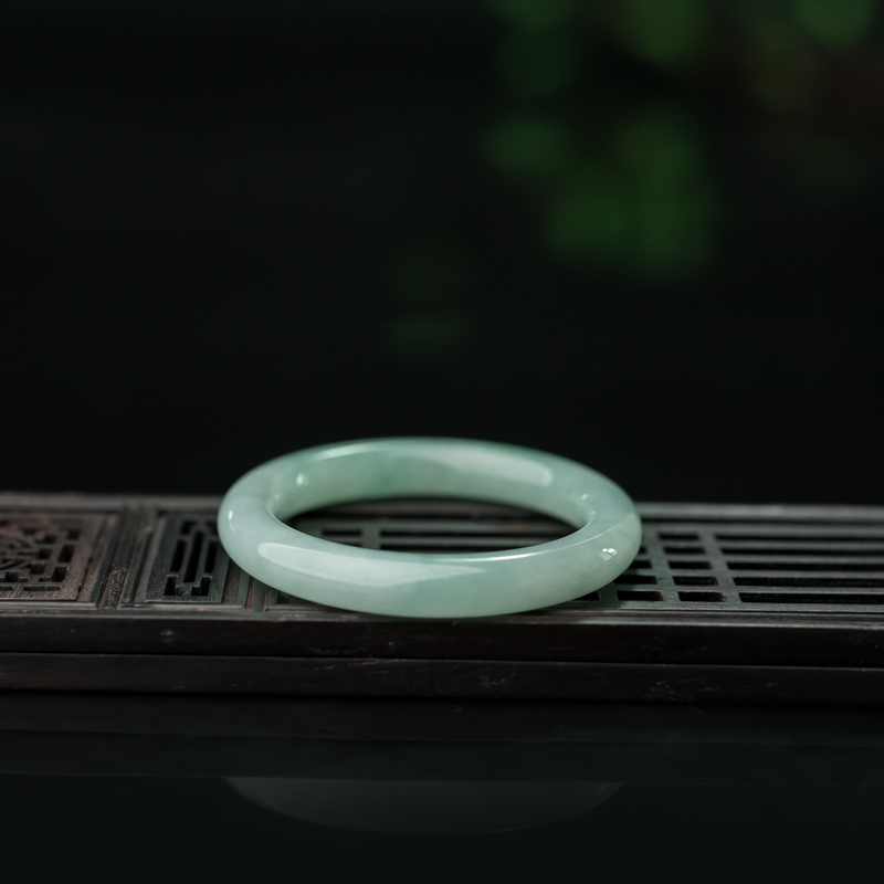 糯种翡翠童镯-红掌柜