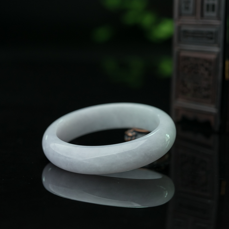 缅甸天然翡翠平安镯-红掌柜