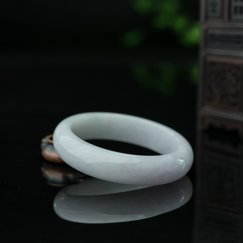 缅甸糯种翡翠平安镯-红掌柜