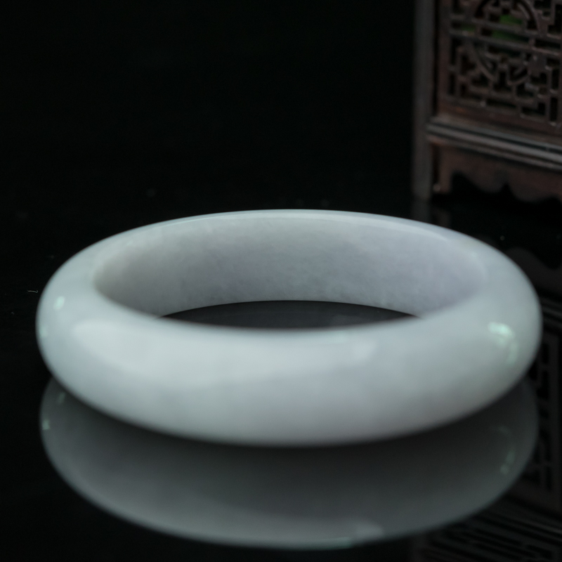 天然翡翠平安镯-红掌柜