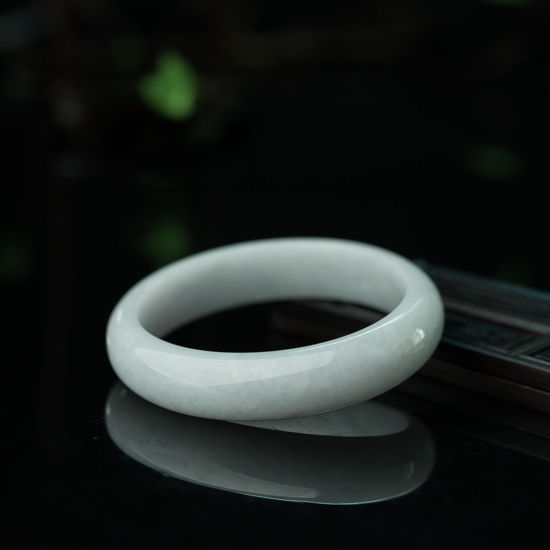 糯种翡翠平安镯-红掌柜