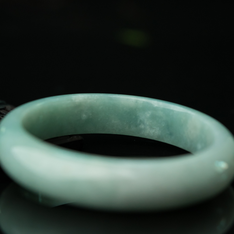 糯种翡翠平安镯-红掌柜