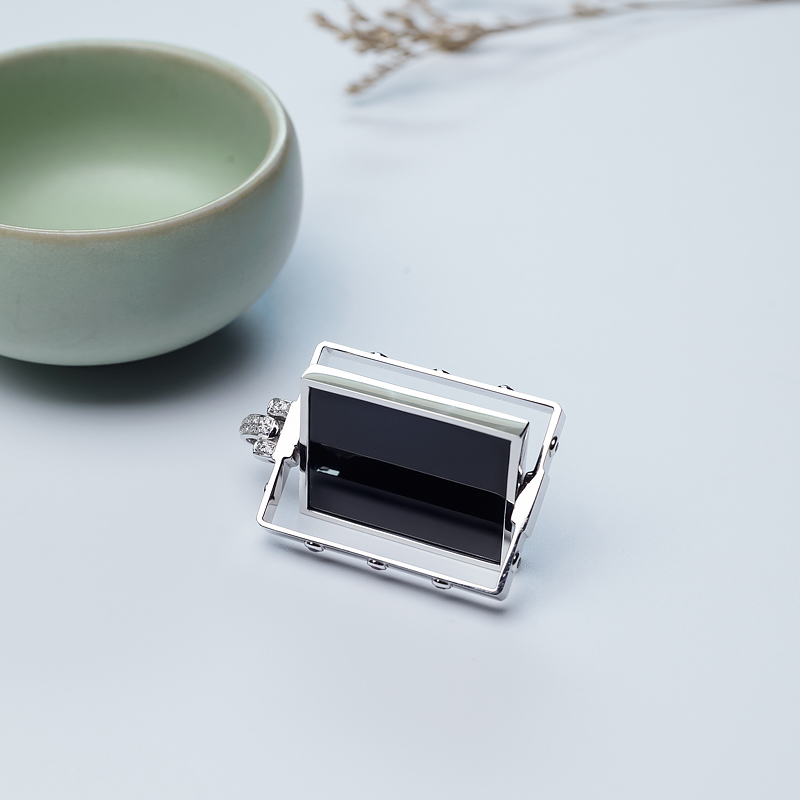 18K冰种墨翠吊坠-红掌柜