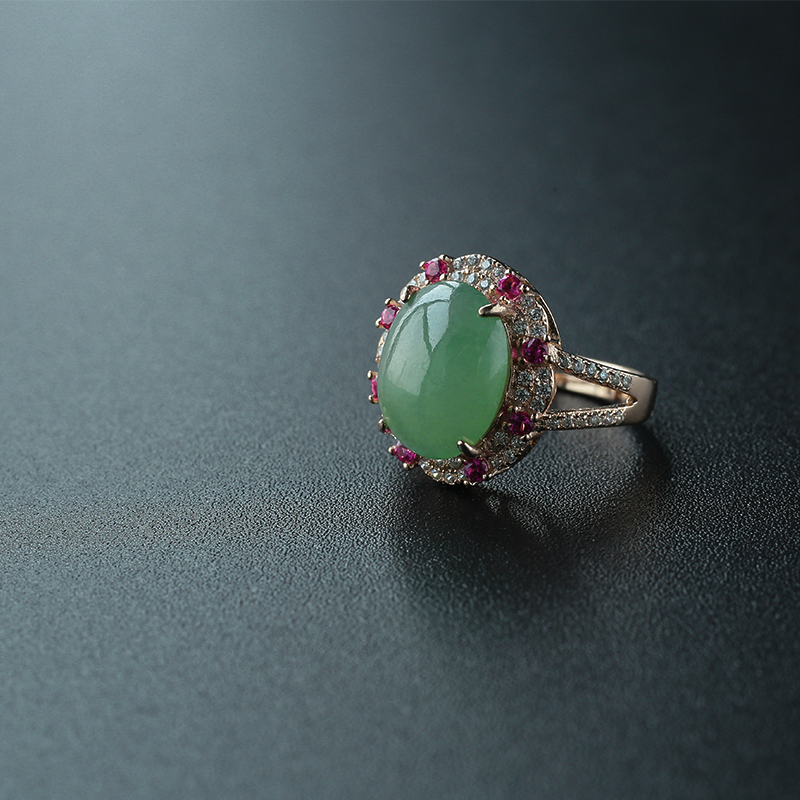 冰种晴水翡翠戒指 - 红掌柜珠宝