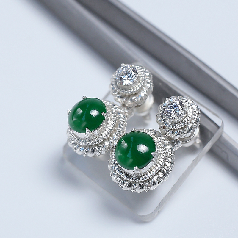 A货翡翠戒面 - 红掌柜珠宝