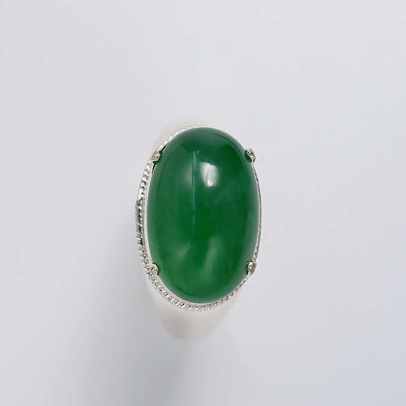 A货翡翠戒面 - 红掌柜珠宝