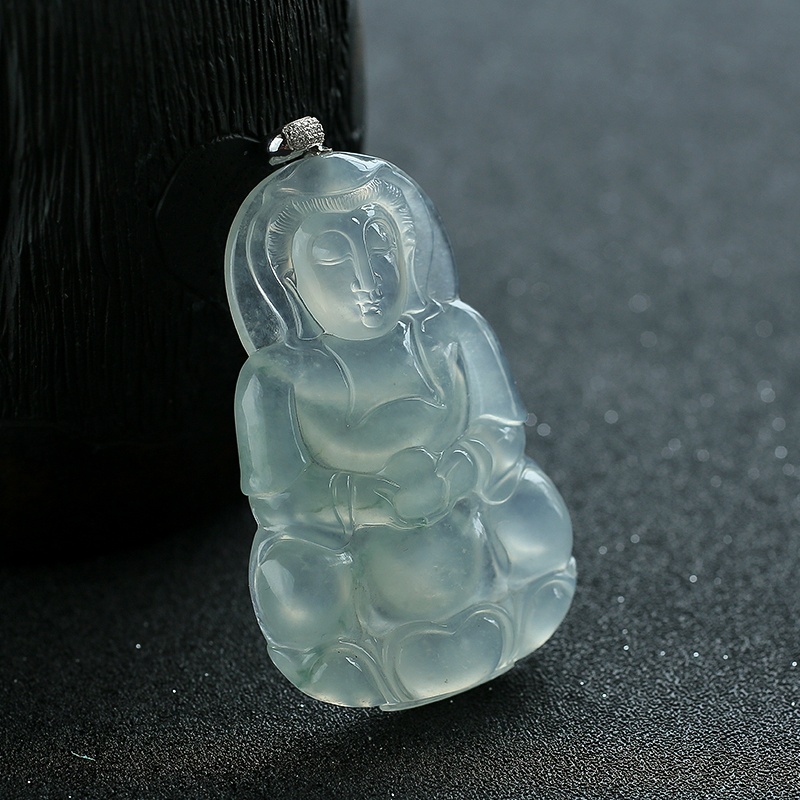 高冰翡翠观音 - 红掌柜珠宝