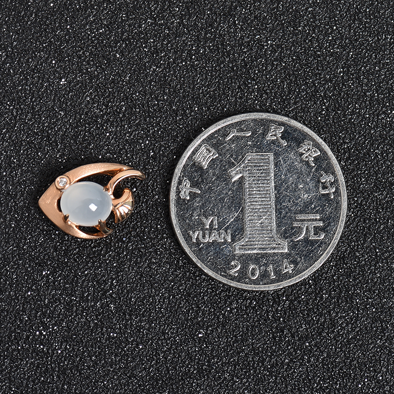 冰糯种翡翠吊坠-红掌柜