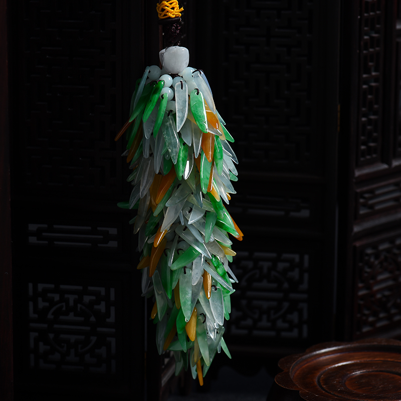 三彩翡翠辣椒车挂 - 红掌柜