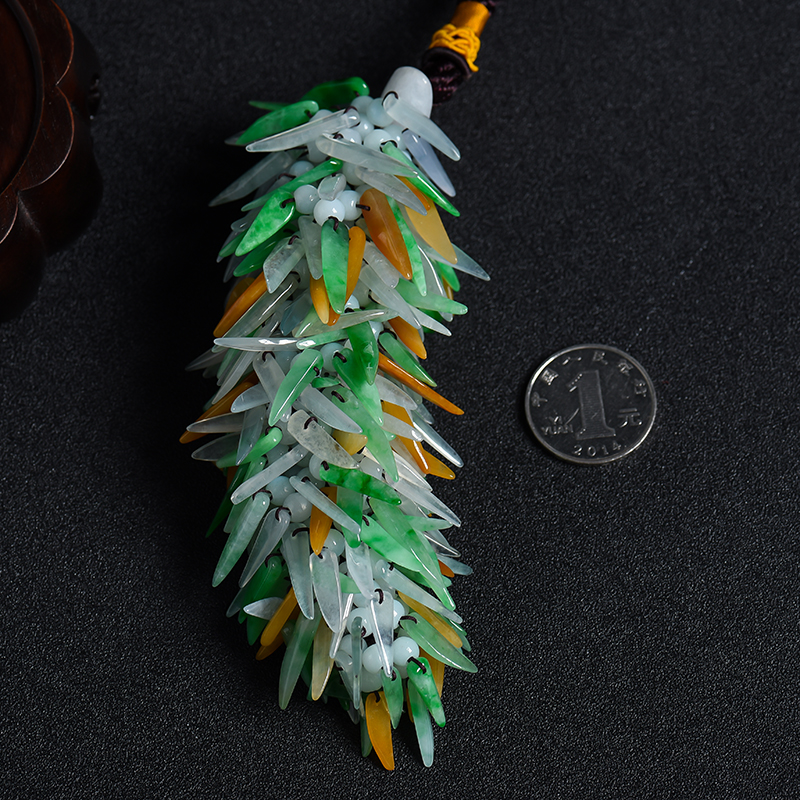 冰糯种翡翠辣椒车挂 - 红掌柜