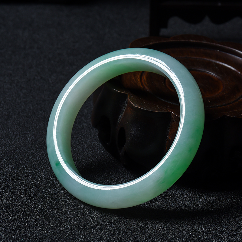 冰糯种翡翠福镯-红掌柜