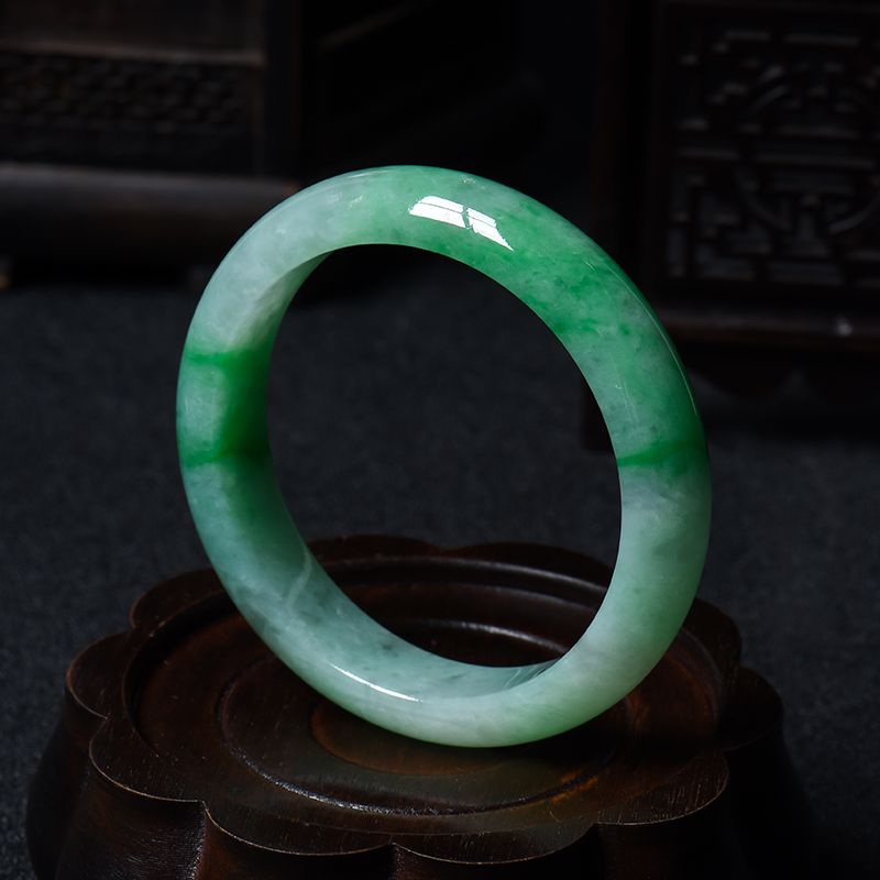 冰糯种翡翠福镯-红掌柜