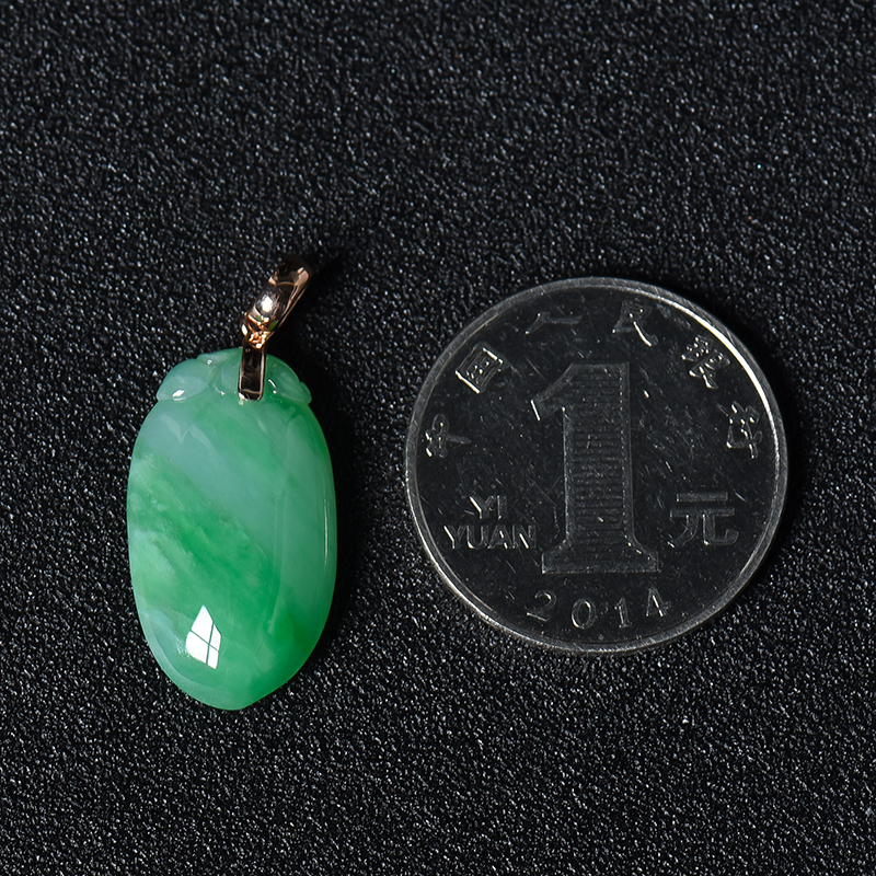 天然翡翠吊坠-红掌柜