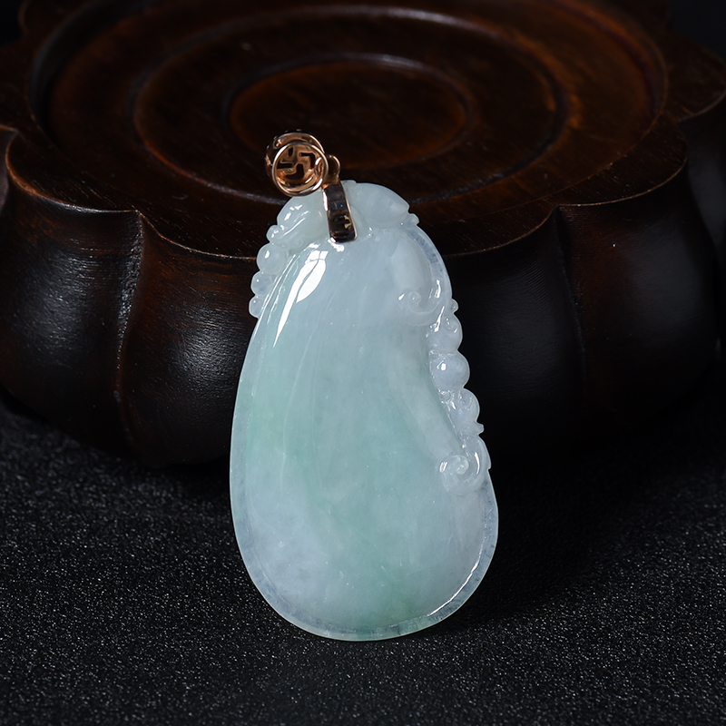 糯种翡翠福瓜吊坠-红掌柜