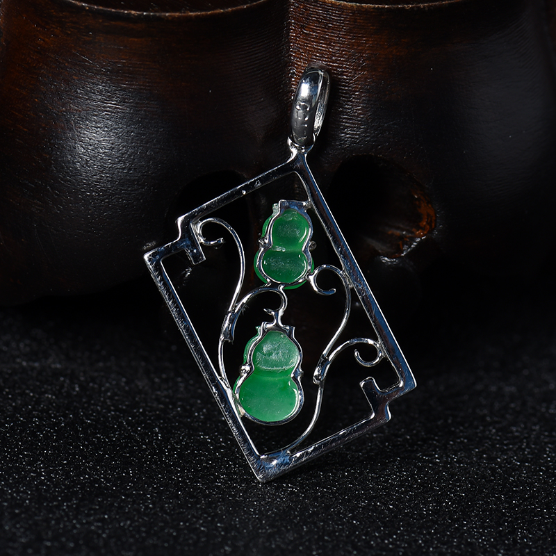 天然翡翠葫芦吊坠-红掌柜