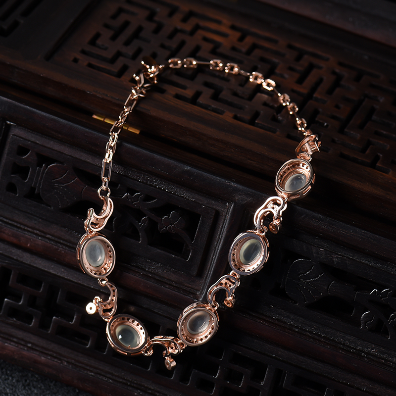 晴水翡翠手链-红掌柜