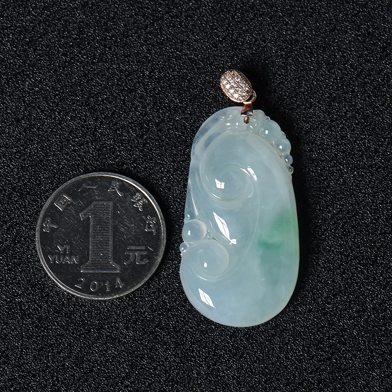 天然翡翠如意-红掌柜