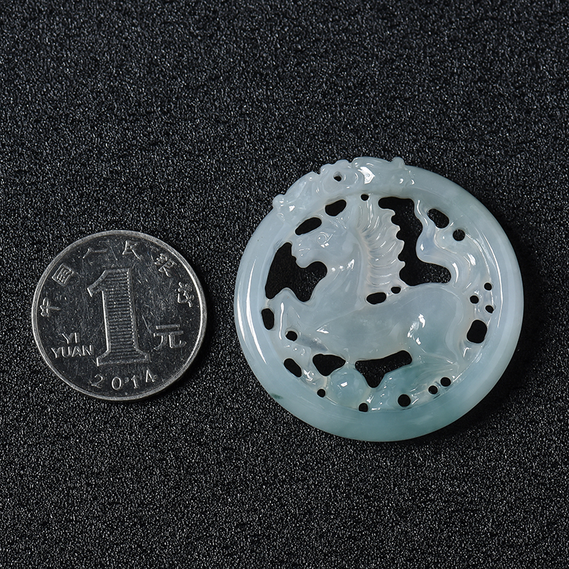 天然翡翠马牌-红掌柜