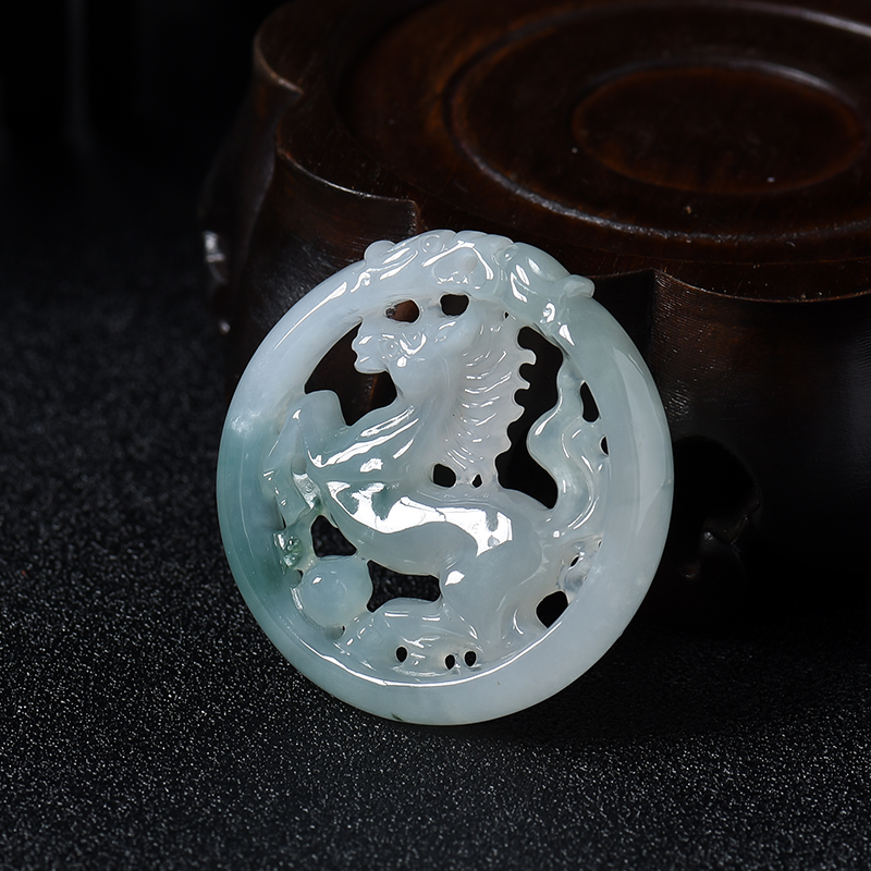 糯种翡翠马牌-红掌柜