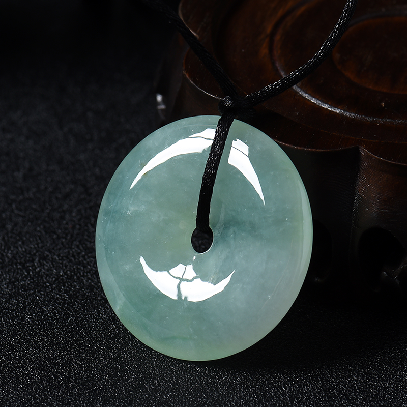 冰糯种翡翠平安扣-红掌柜