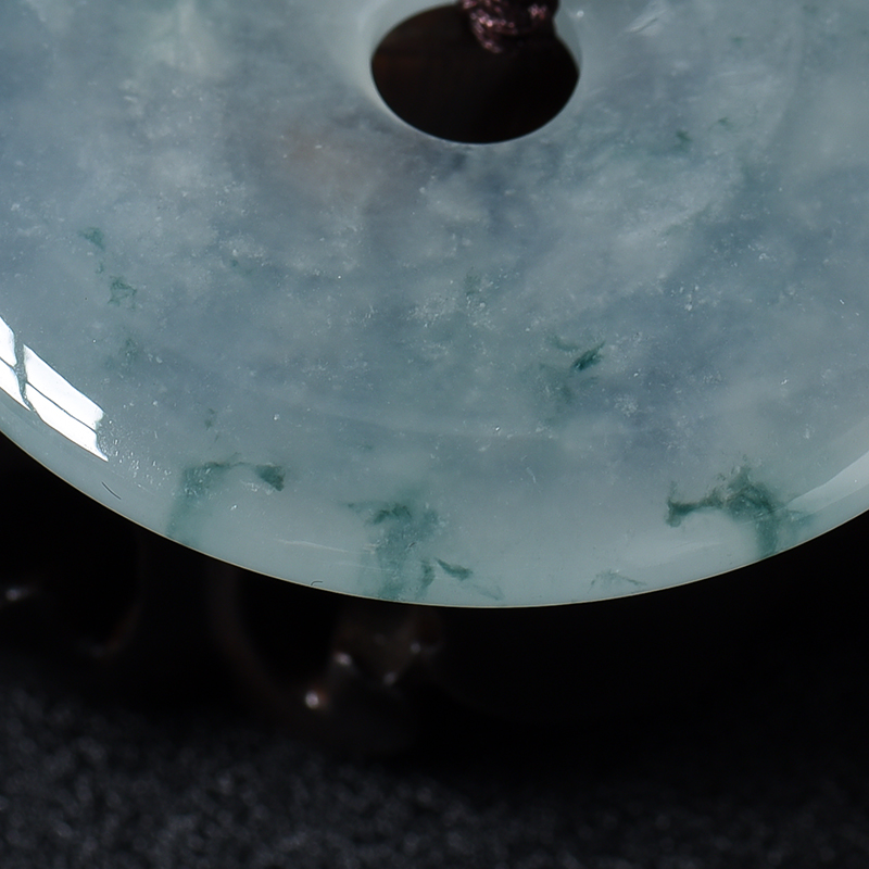 飘花翡翠平安扣-红掌柜