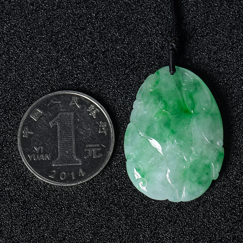 飘花翡翠吊坠 - 红掌柜