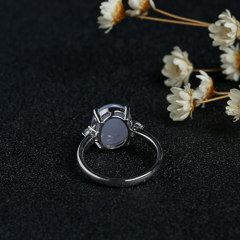 银镶糯种翡翠戒指-红掌柜