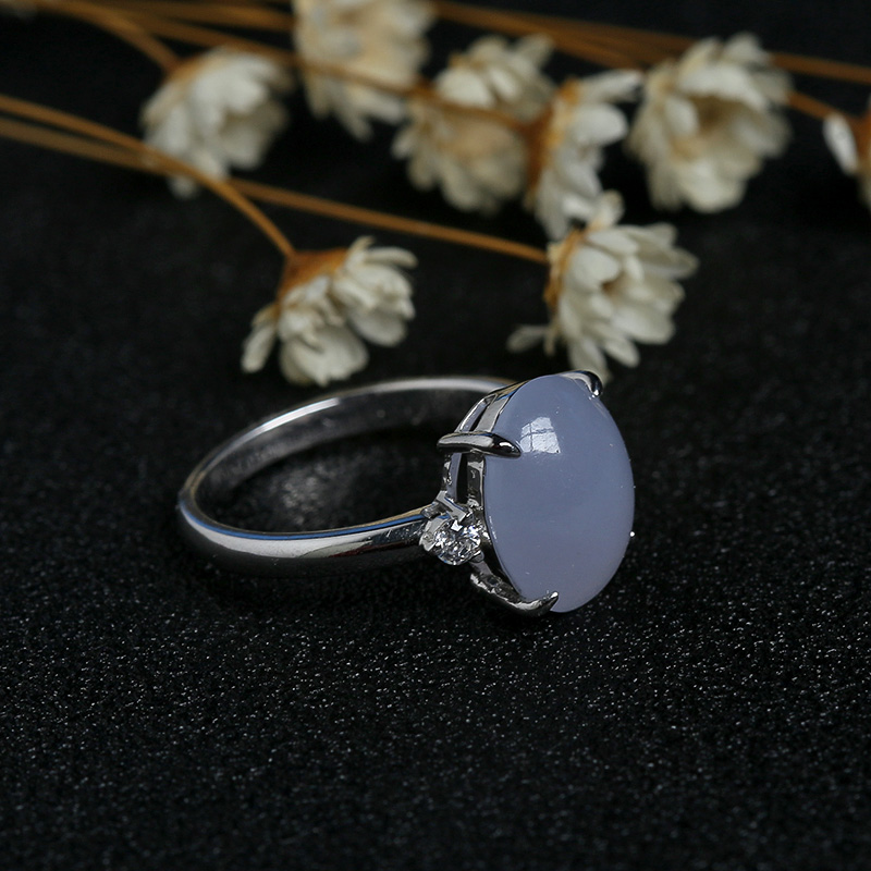 糯种翡翠戒指-红掌柜