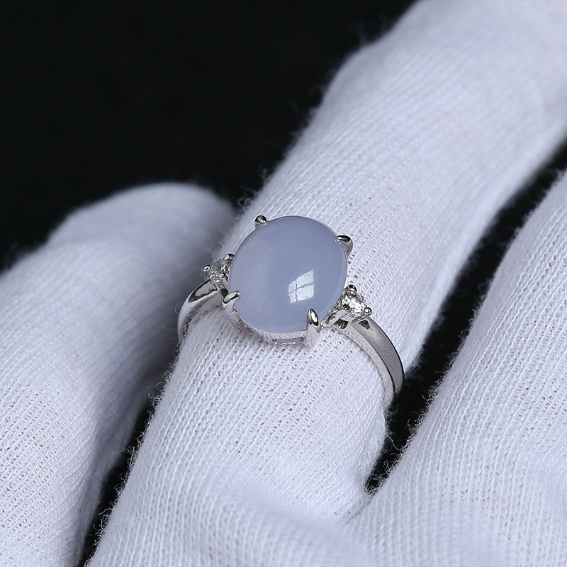 糯种翡翠戒指-红掌柜