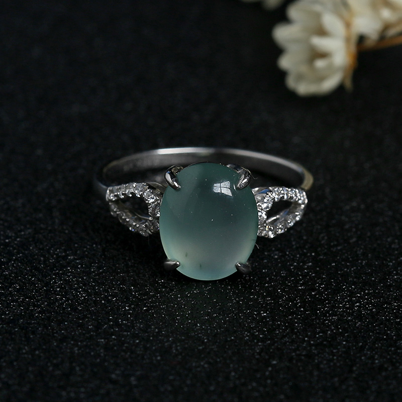 晴水翡翠戒指-红掌柜