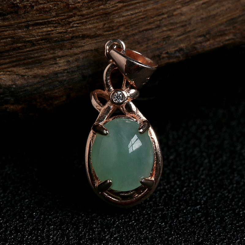 浅绿翡翠戒指-红掌柜