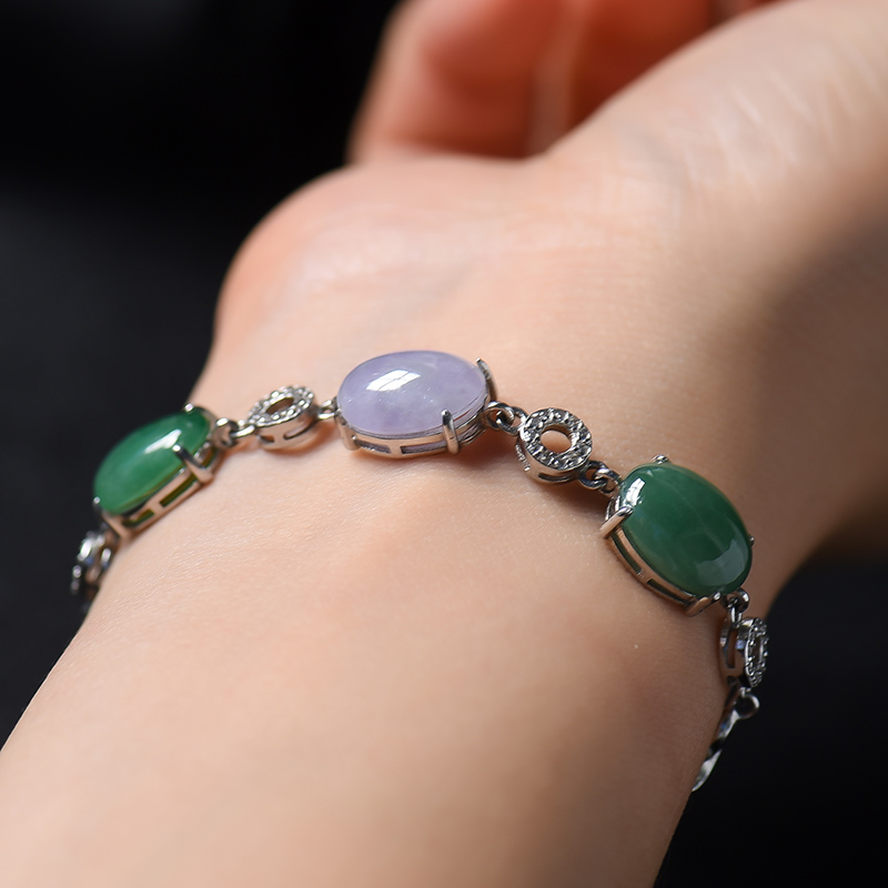 天然翡翠手链-红掌柜