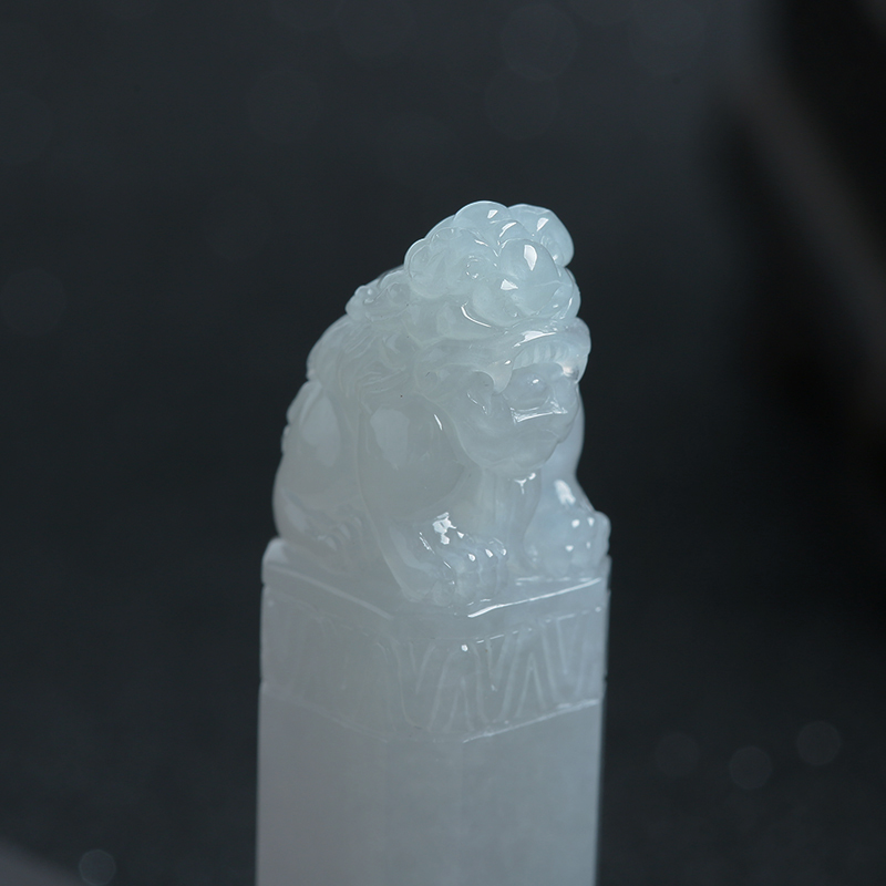 糯种翡翠印章-红掌柜珠宝