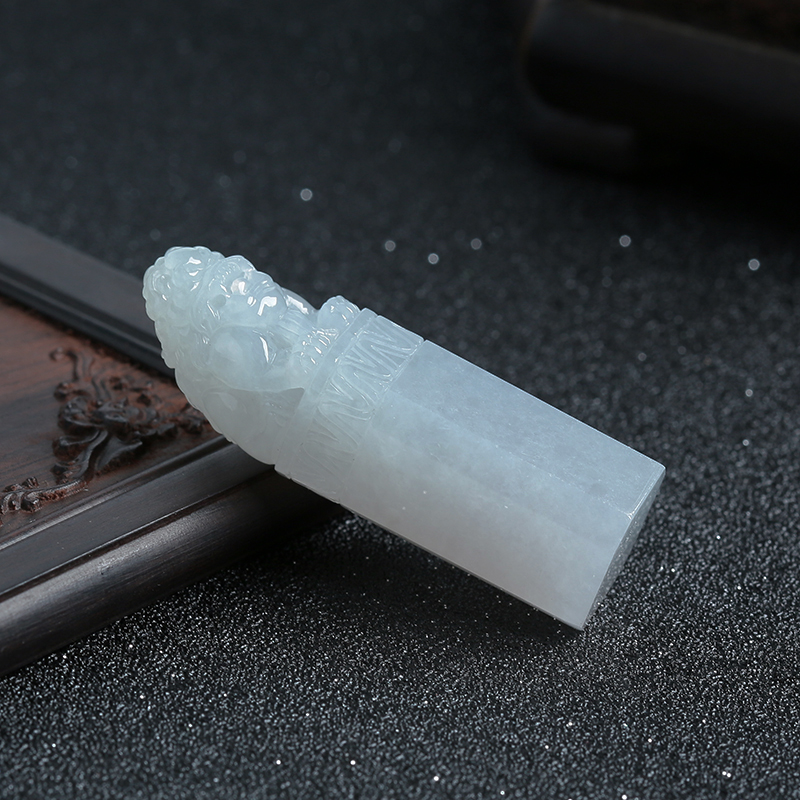 缅甸糯种貔貅翡翠吊坠-红掌柜珠宝