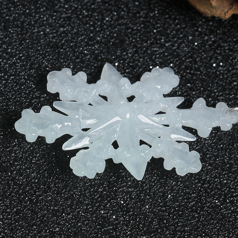 糯种翡翠雪花挂件 - 红掌柜珠宝