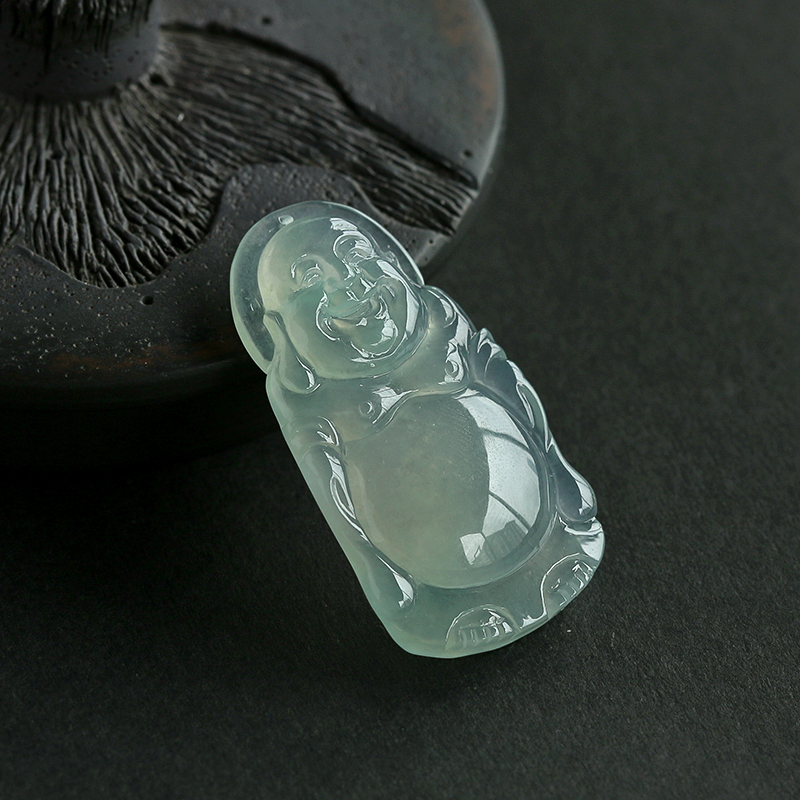 天然冰种翡翠逍遥佛吊坠 - 红掌柜