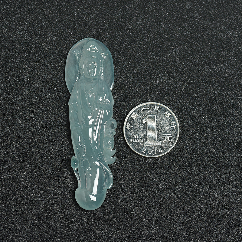 缅甸A货翡翠观音 - 红掌柜