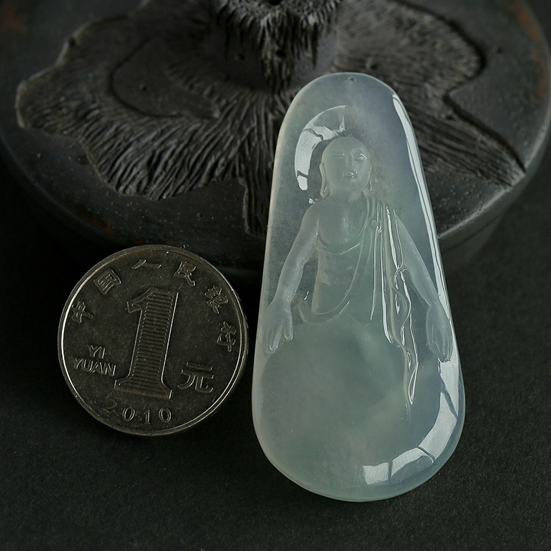 冰种翡翠吊坠 - 红掌柜